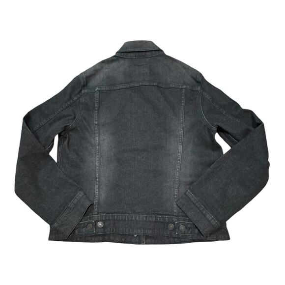 Levi's Trucker black denim jacket with BLANK red tab size Large - Picture 6 of 14